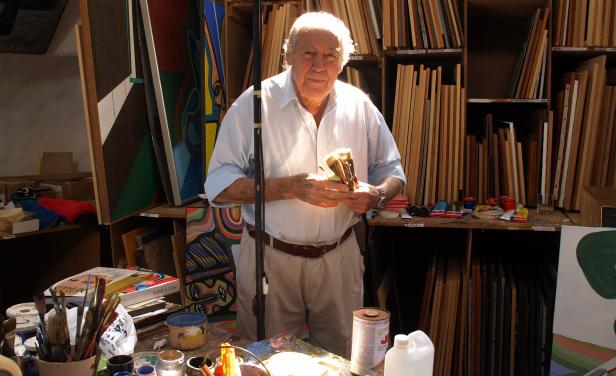 Carlos Paez Vilaro, Punta Ballena, Uruguay Carlos Paez Vilaro in his Casapueblo studio in Punta Ballena, Uruguay