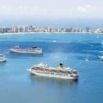 Cruise ships in Punta Del Este, Uruguay