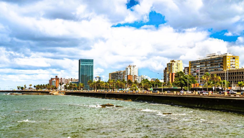 Skyline of Montevideo at the Rio de la Plata