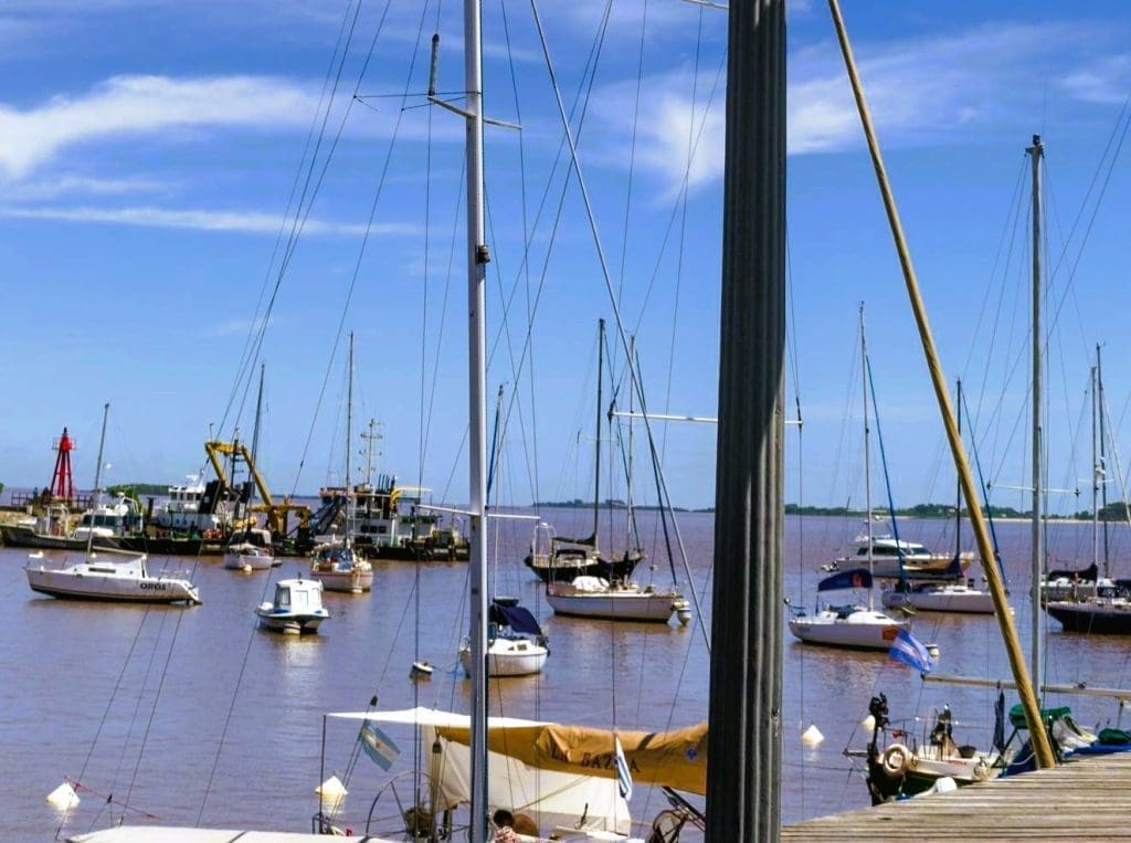 A marina located on the Río de la Plata in Colonia del Sacramento