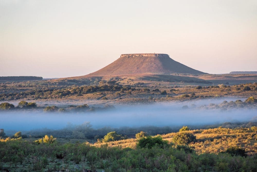 Idyllische Landschaft der Cuchilla del Ombu, Hügel in Tacuarembó, Nord-Zentraluruguay